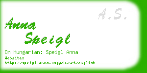 anna speigl business card